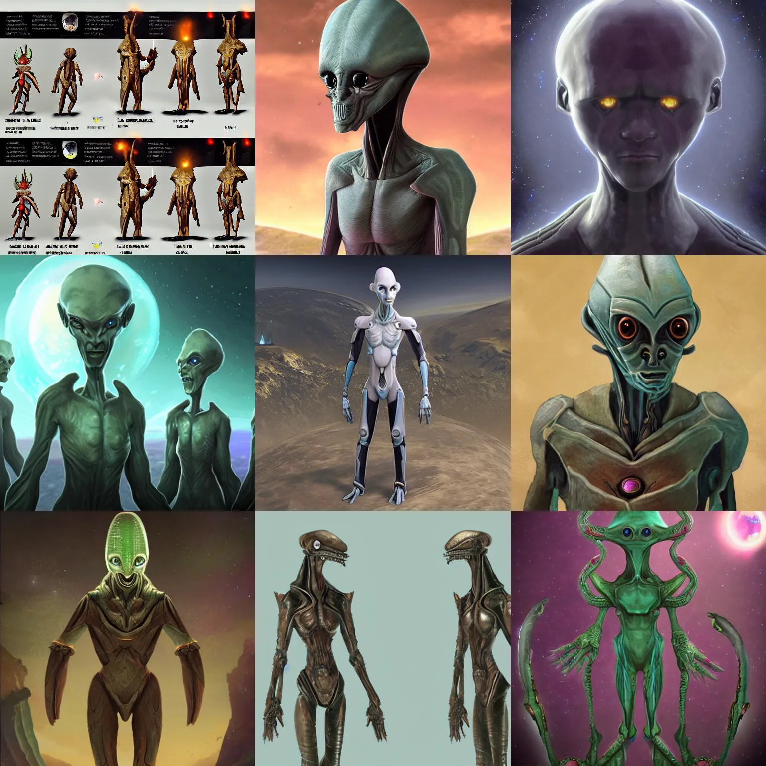 Prompt: a unique humanoid alien from stellaris
