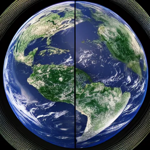 Image similar to mechanical earth, 4k