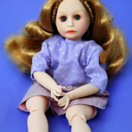 Prompt: a stop motion animation doll,