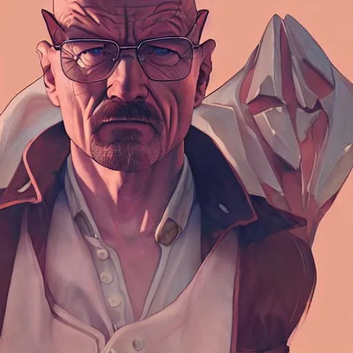 Prompt: walter white as a street fighter character, cg animation, capcom, realistic, character select portrait, by artgerm, greg rutkowski, alphonse mucha, 3 d