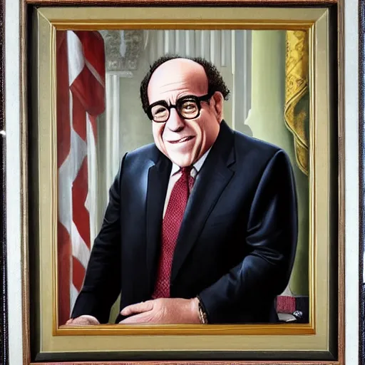 Image similar to Official portrait of US president Danny Devito