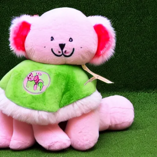 Image similar to a very soft persian pink plush john deere with pluche