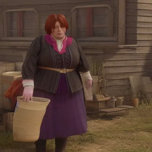 Image similar to Film still of Molly Weasley, from Red Dead Redemption 2 (2018 video game)