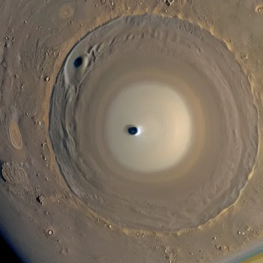 Prompt: ultra detailed zoomed in photo satellite view of a saturn size hurricane swallowing the solar system