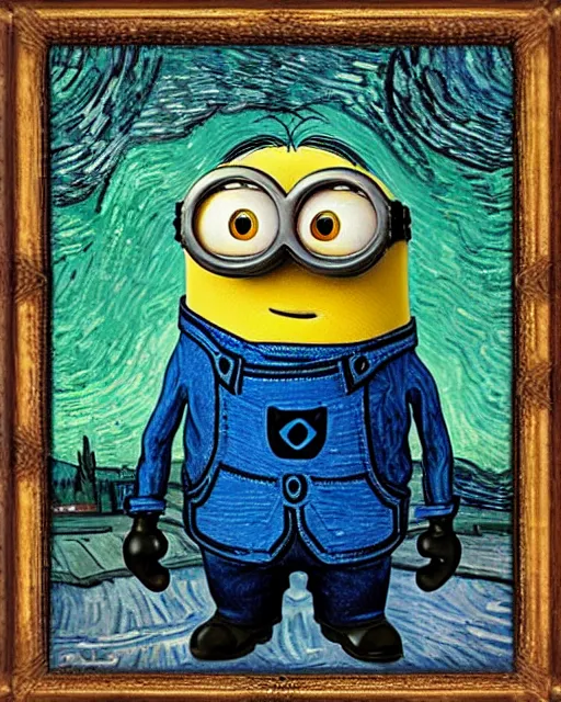 Image similar to Minion Self-portrait by Vincent van Gogh