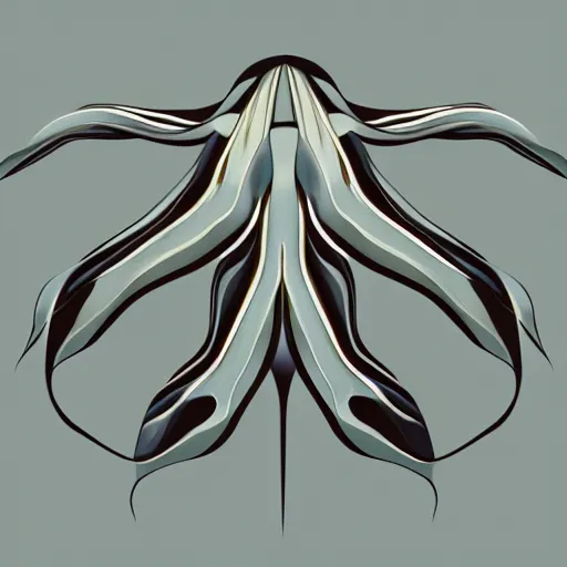 Image similar to octupus minimalistic symmetric!! concept art by afshar petros aoshima chiho caldwell clyde, matte background, sharp contours, minimalist, trending on artstation, 8 k
