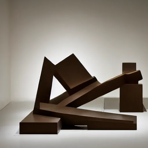 Image similar to An offset photography of a new series of sculptures by Anthony Caro on display, at the Met in NYC