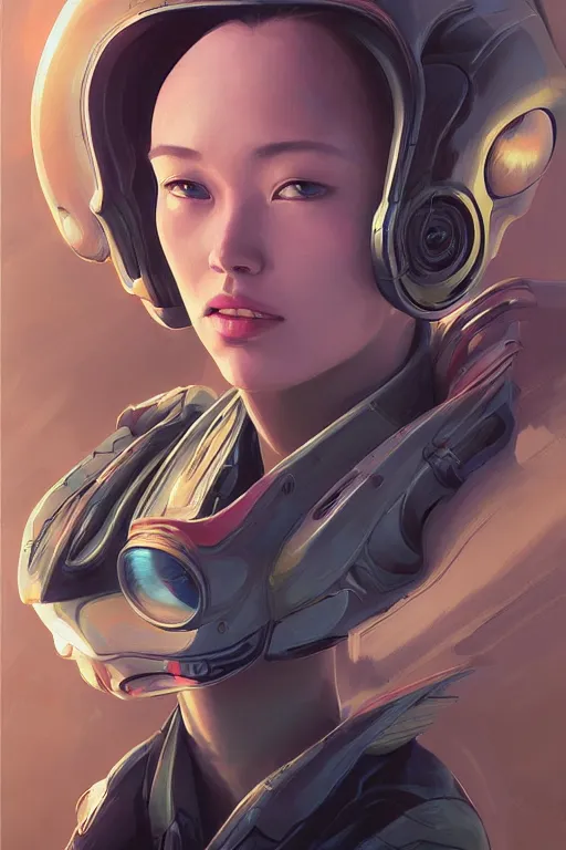 Image similar to portrait of an alien, by artgerm, tooth wu, dan mumford, beeple, wlop, rossdraws, james jean, marc simonetti, artstation giuseppe dangelico pino and michael garmash and rob rey and greg manchess and huang guangjian and makoto shinkai