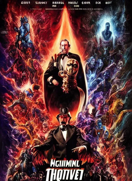 Image similar to vincent price in the marvel cinematic universe, official poster artwork, movie poster, highly detailed