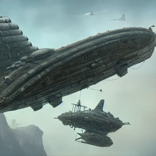 Image similar to a heavily armed airship shaped like a manatee, steampunk, ultra realistic, concept art, intricate details, highly detailed, photorealistic, octane render, 8 k, unreal engine, art by frank frazetta, simon bisley, brom