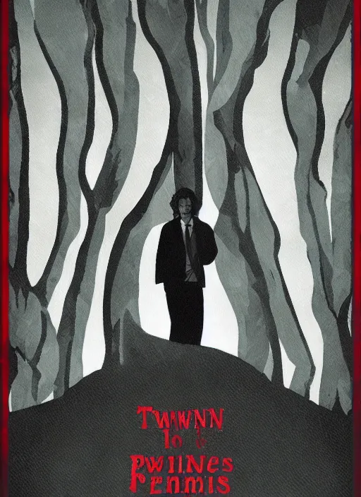 Image similar to twin peaks movie poster art by mike saputo