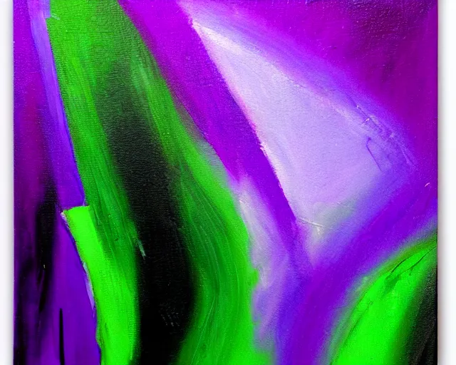 Prompt: purple green and black painting by john martin