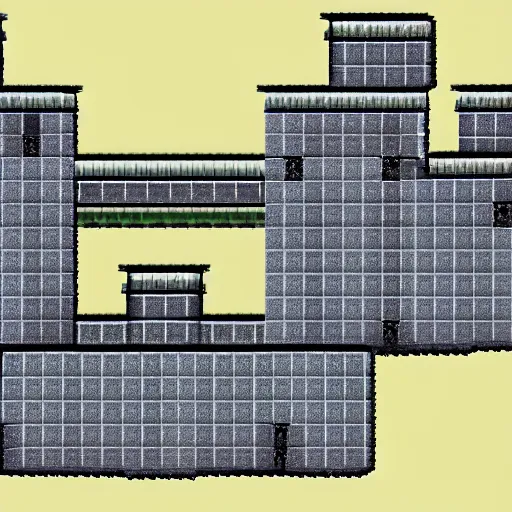 Prompt: castle wall texture, spritesheet, game, pixel art