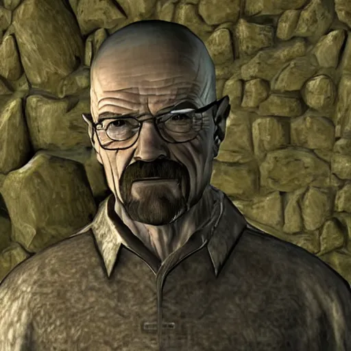 Image similar to walter white in morrowind