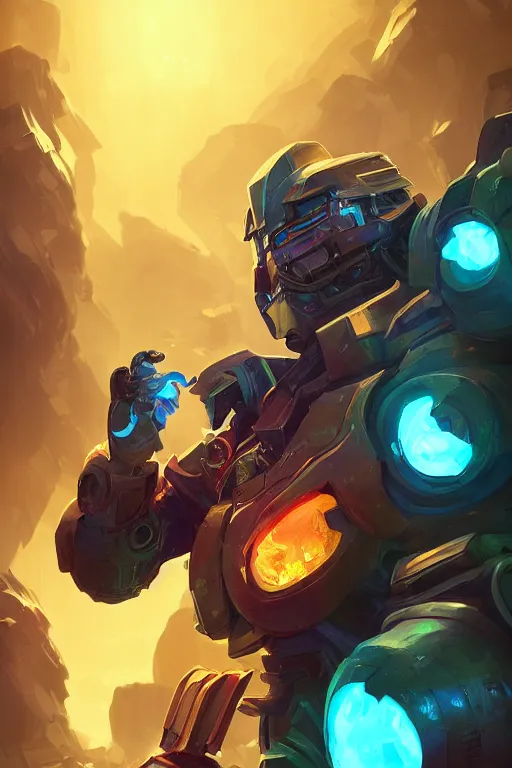 Image similar to a hero portrait of construction truck transformer person league of legends wild rift hero champions arcane magic digital painting bioluminance alena aenami artworks in 4 k design by lois van baarle by sung choi by john kirby artgerm style pascal blanche and magali villeneuve sci - fi steampunk construction transformer