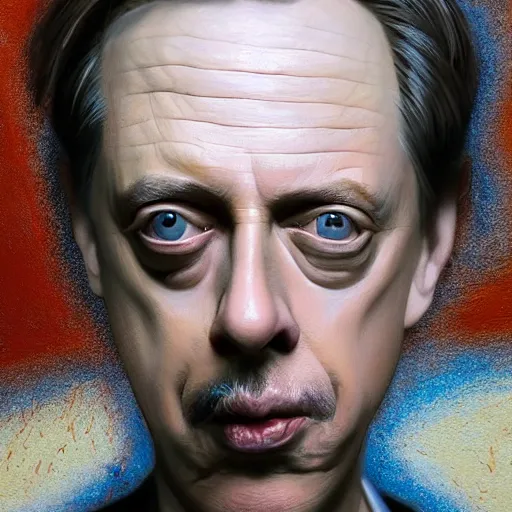 Prompt: hyperrealistic mixed media high resolution painting of a Steve Buscemi in Total Recall, stunning 3d render inspired art by István Sándorfi and Greg Rutkowski and Unreal Engine, perfect symmetry, dim volumetric lighting, 8k octane beautifully detailed render, post-processing, extremely hyper-detailed, intricate, epic composition, highly detailed attributes, highly detailed atmosphere, cinematic lighting, masterpiece, trending on artstation, very very detailed, masterpiece, stunning, flawless structure, lifelike texture, perfection,