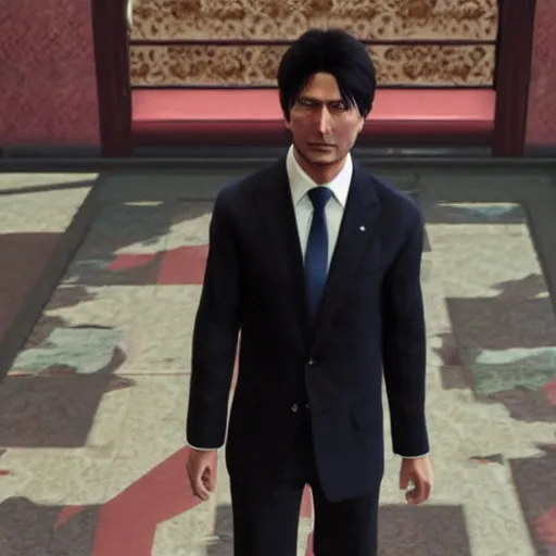 Image similar to Giuseppe Conte in Yakuza videogame, digital art 8k artwork, fine dressed