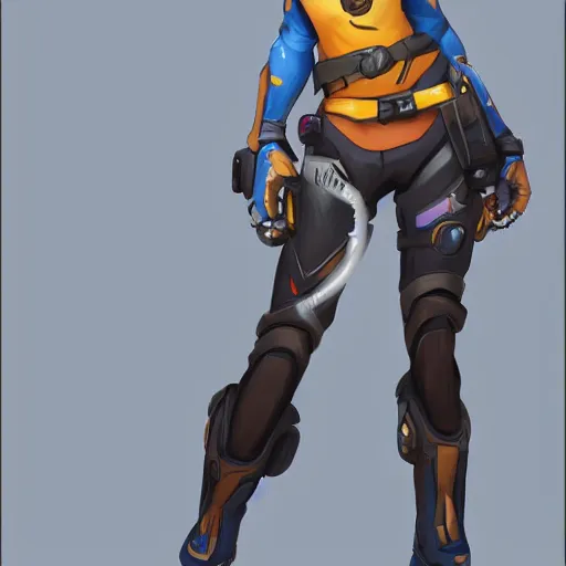 Image similar to tracer from overwatch, character portrait, concept art by ashleyloob dore
