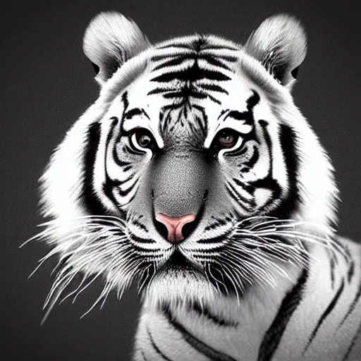 Prompt: “tiger running rewards the camera, photo realism, trending on artstation”