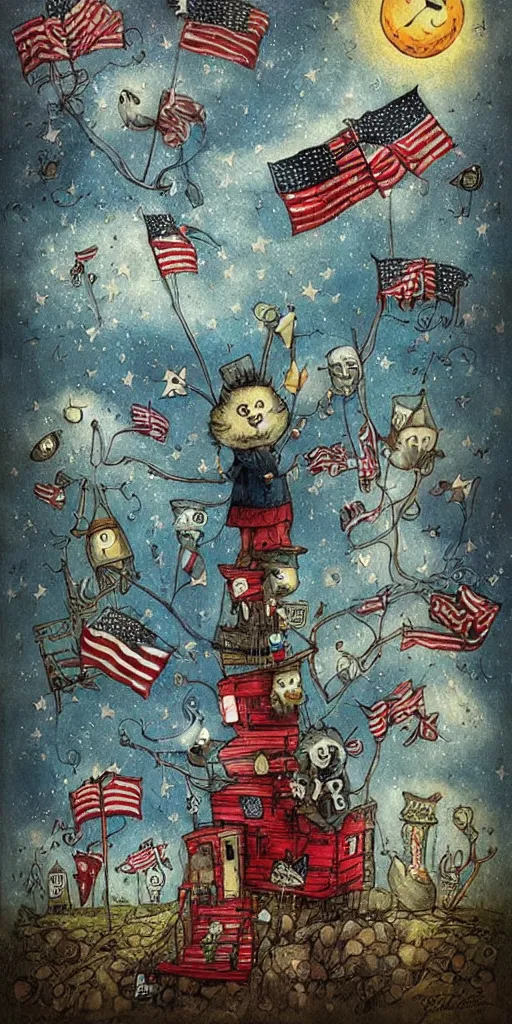 Image similar to a 4 th of july scene by alexander jansson