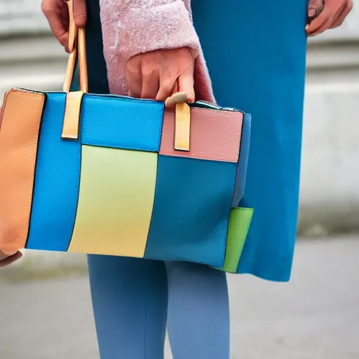 Image similar to designer handbag inspired by an artist's palette