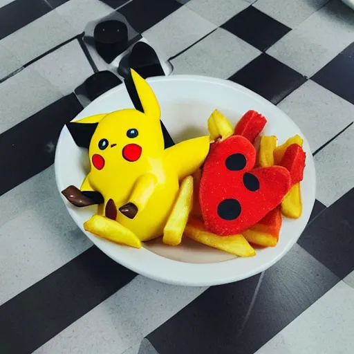 Image similar to Pikachu shaped fries