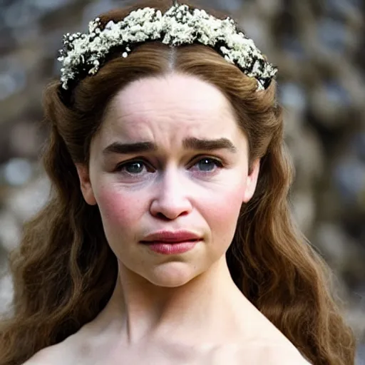 Image similar to Emilia Clarke as a Greek Goddess