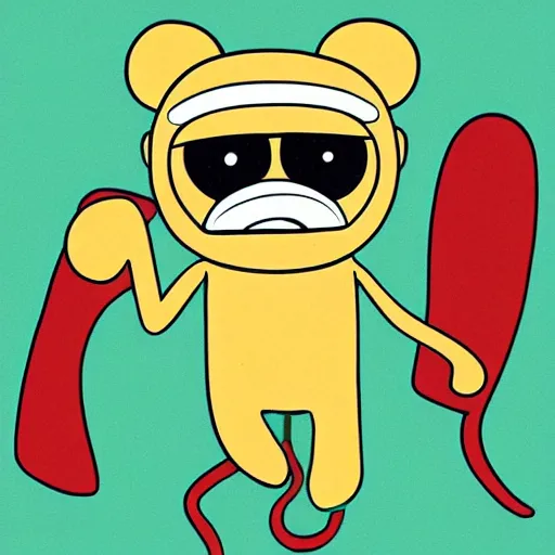 Prompt: a cartoon monkey in the style of adventure time