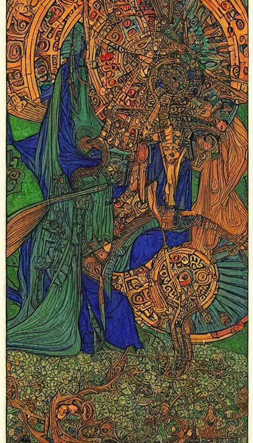 Image similar to techno artwork, by ivan bilibin,