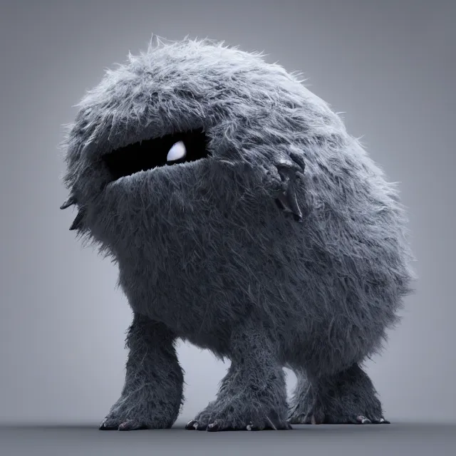 Prompt: ultra realistic fluffy monster designed by balenciaga, dark cinematic, volumetric, realistic, 3 d render, cinematic lighting, ray tracing, cinematic, unreal engine 5, unreal engine render, octane render, hyper realistic, photo, 8 k