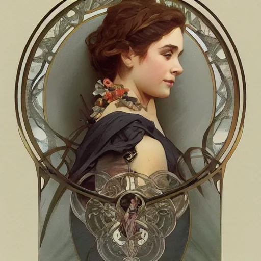 Prompt: amazing lifelike award winning pencil illustration of Elizabeth bowes-Lyon trending on art station artgerm Greg rutkowski alphonse mucha j.c. Leyendecker cinematic