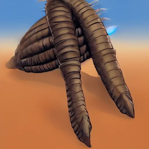 Prompt: joe biden's with dune sandworm body shai-hulud, artstation, sandworm, shai-hulud, shai hulud