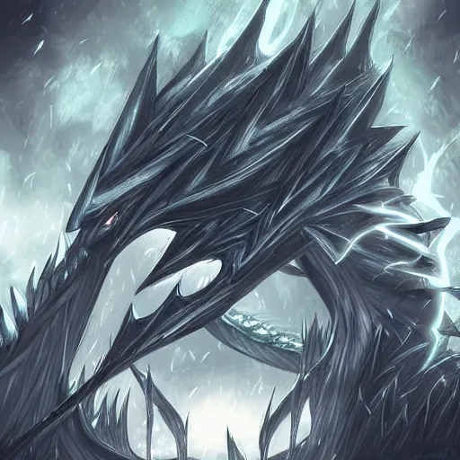 Image similar to cyber dragon as a monster, art style, scary atmosphere, nightmare - like dream