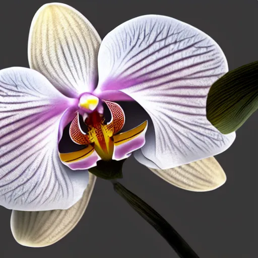 Prompt: orchid, highly detailed, photorealistic, art, octane render, hyper realism, silver