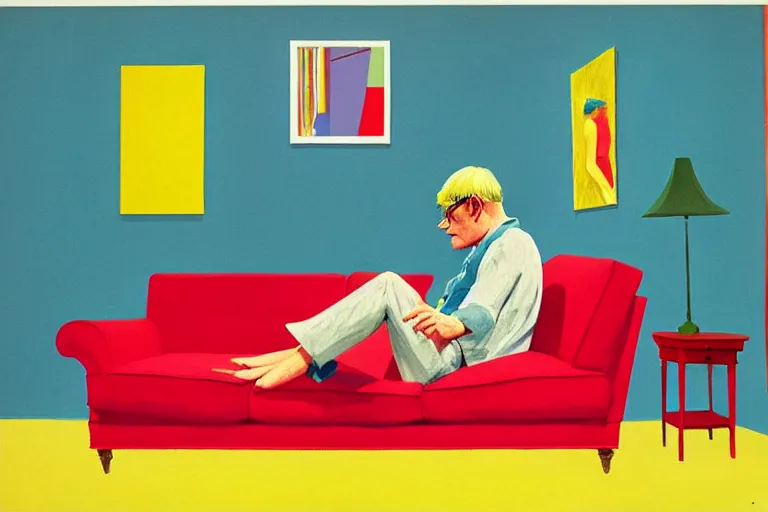 Image similar to Couch Surfing by David Hockney, Andy Shaw, Edward Hopper, 1968, exhibition catalog