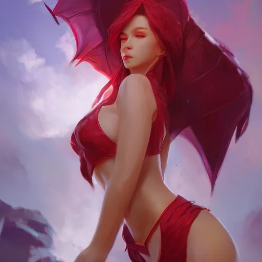 Image similar to Alexstrasza, by WLOP and artgerm, artstation, deviantart, pixiv