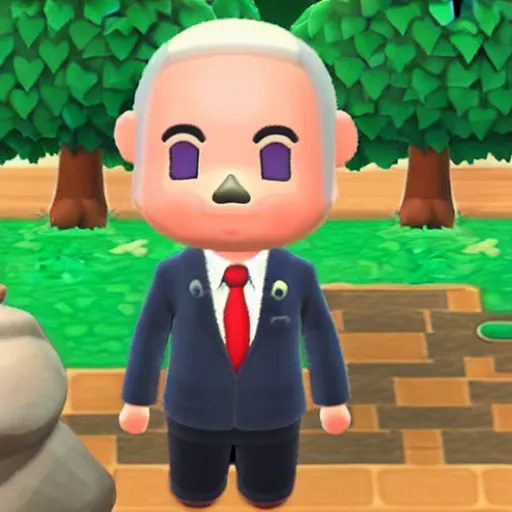 Image similar to Benjamin Netanyahu in Animal Crossing: New Leaf