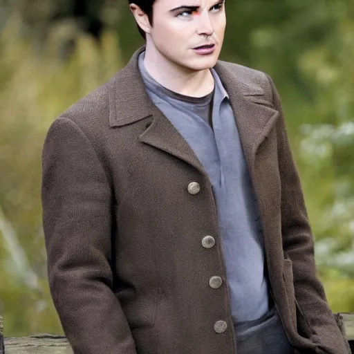 Image similar to A still of Seth MacFarlane as Carlisle Cullen in Twilight (2008), golden eyes