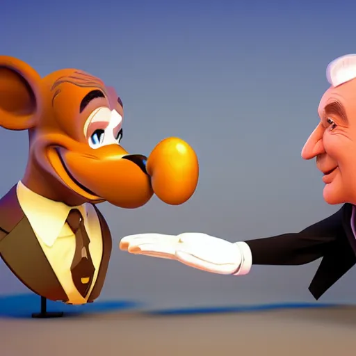 Prompt: Miloš Zeman as a disney character, 3d render, 4k