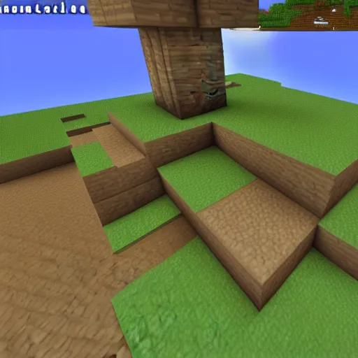 Image similar to minecraft starter base in the badlands biome