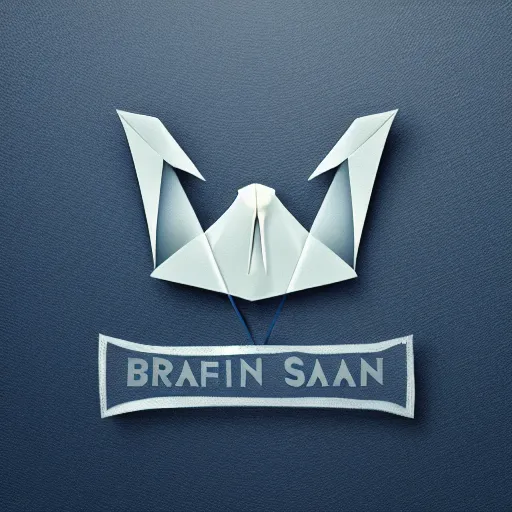 Image similar to best origami logo image for a blue swan, png, vector