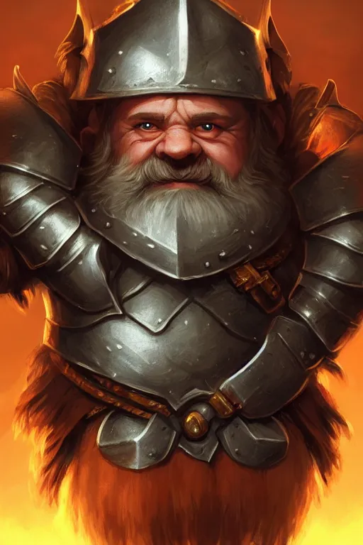 Dwarf Knight Portrait, Highly Detailed, D & D, | Stable Diffusion