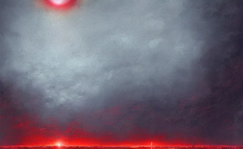 Image similar to an digital art of fire red alert storm that destroys dark souls like new york city with eclipse in style of zdislaw beksinski