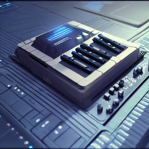 Image similar to sp - 4 0 4 audio sampler, digital art, trending in artstation, cinematic lighting, studio quality, smooth render, unreal engine 5 rendered, octane rendered, art style by klimt and nixeu and ian sprigger and wlop and krenz cushart