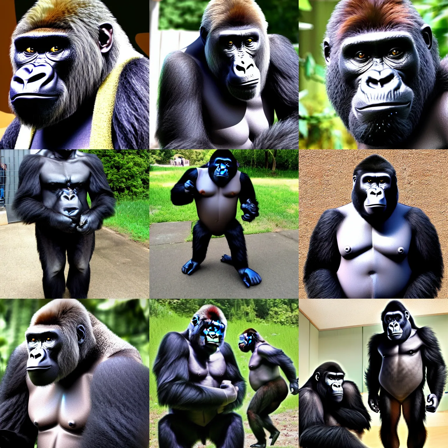 Prompt: gorilla as felonius gru
