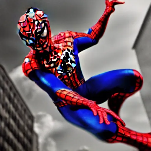 Image similar to tobey maguire as spider-man, cinematic photograph, professional, marvel, cinema, 4k,