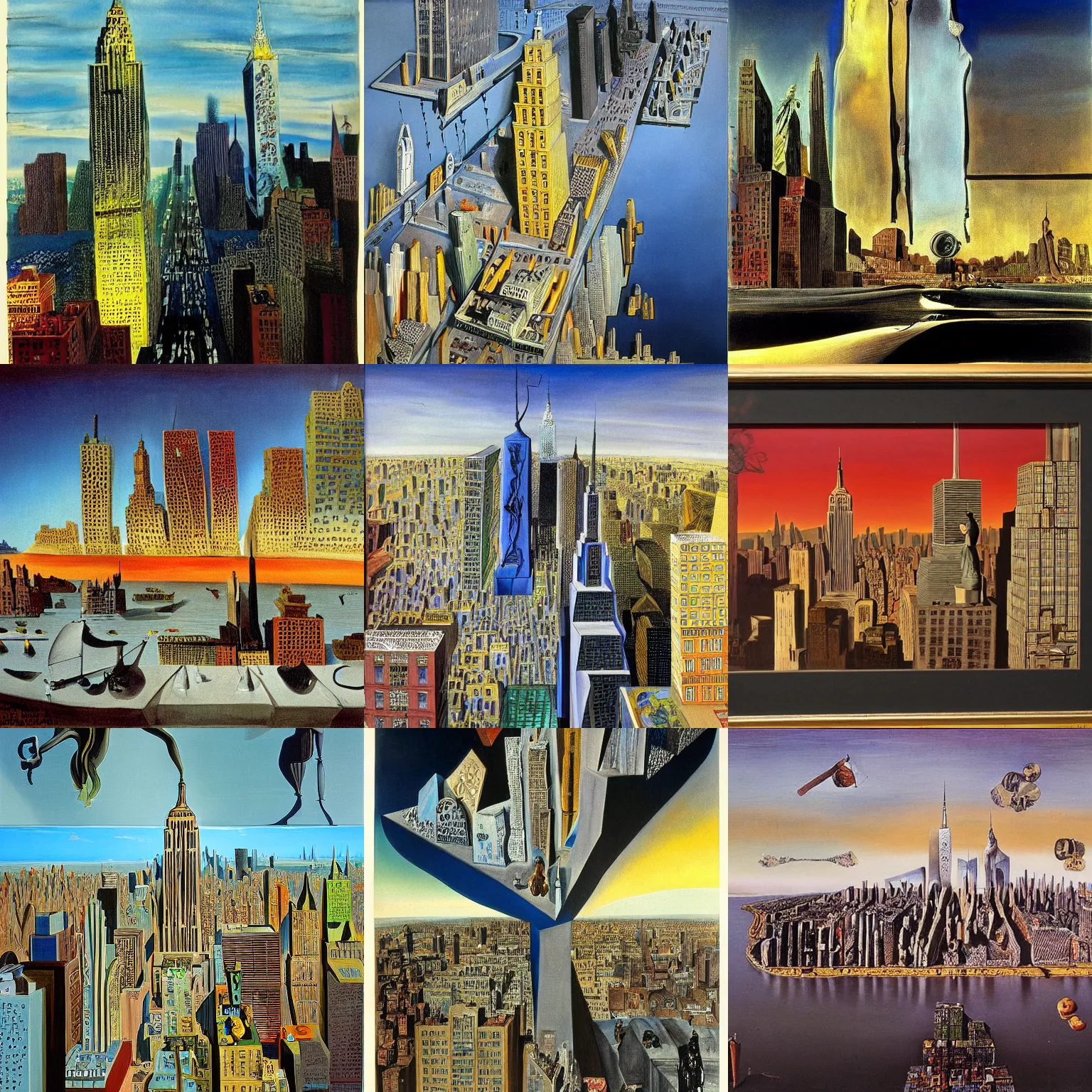 Prompt: new york city by salvador dali