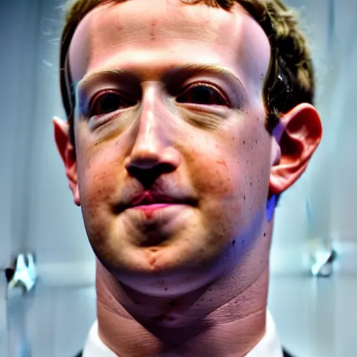 Image similar to Mark Zuckerberg's head looks like a lemon and has yellow skin