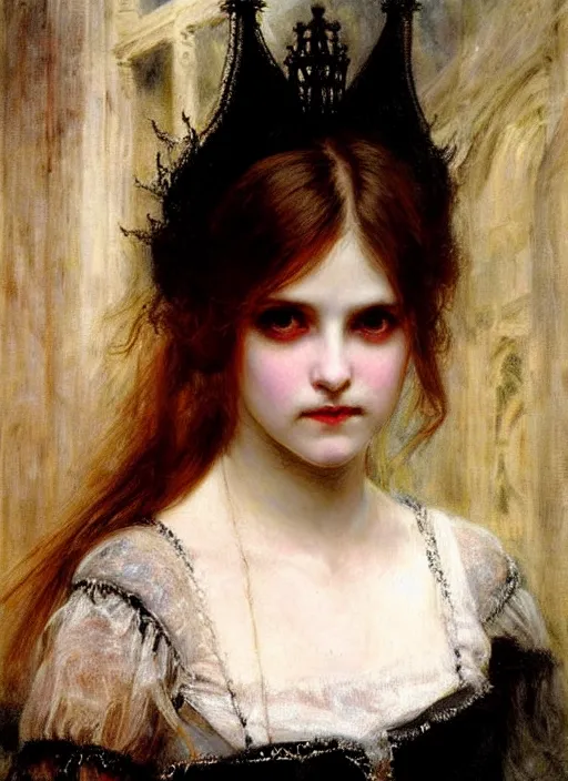 Prompt: gothic princess portrait!!. by william henry hunt * *, highly detailded