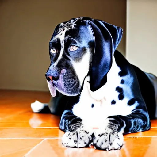 Image similar to a feline great dane - cat - hybrid, animal photography